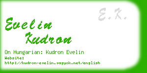 evelin kudron business card